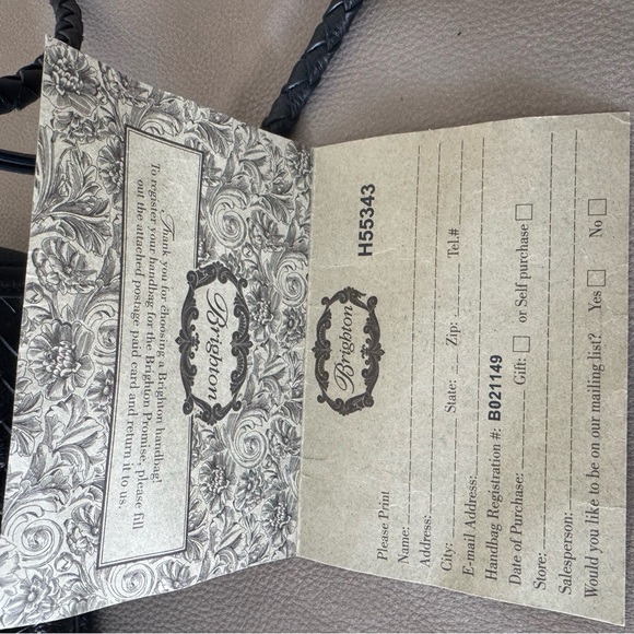 Brighton Black Braided Leather Crossbody Bag - Picture 8 of 9